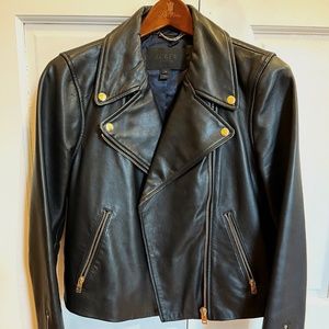 JCREW Collection leather motorcycle jacket
